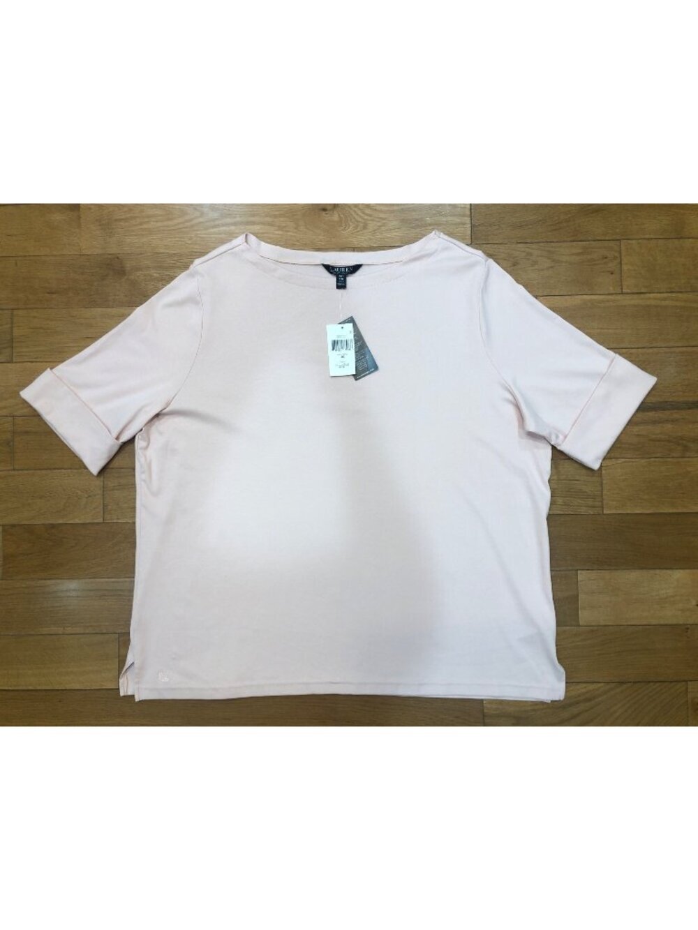NWT Lauren Ralph Lauren Stretchy Cotton Short Sleeve Pale Rose Tunic Size 3X